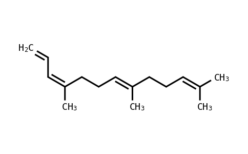 100372 | 107554-15-4 | (Z,E)-4,8,12-trimethyl-1,3,7,11-tridecatetraene