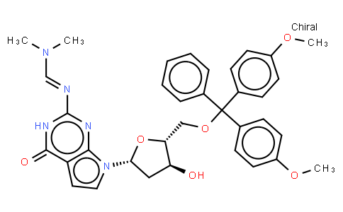 111869-42-2 | 5'-O-(DIMETHOXYTRITYL)-N2-(DIMETHYLAMINOMETHYLIDENE)-7-DEAZA-2'-DEOXYGUANOSINE