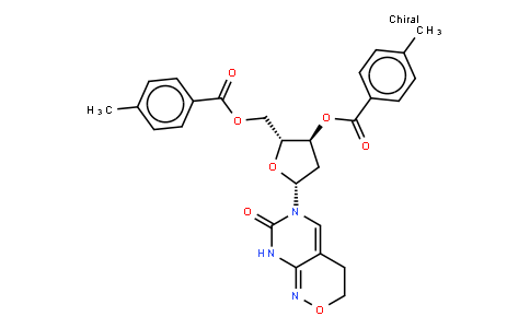 110386 | 126128-41-4 | 6-(3,5-DI-O-(P-TOLUOYL)-BETA-D-2-DEOXYRIBOFURANOSYL)-3,4-DIHYDRO-8H-PYRIMIDO[4,5-C][1,2]OXAZIN-7-ONE