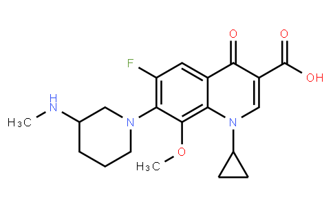 127294-70-6 | 1-Cyclopropyl-6-fluoro-8-methoxy-7-(3-(methylamino)piperidin-1-yl)-4-oxo-1,4-dihydroquinoline-3-carboxylic acid