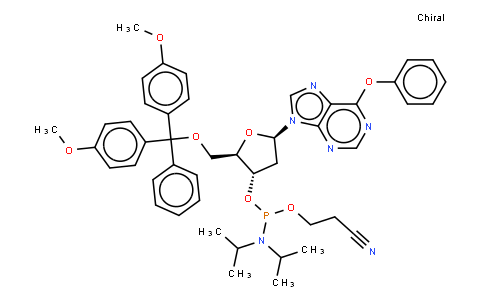 110145 | 133471-07-5 | 5'-O-(4,4'-DIMETHOXYTRITYL)-O6-PHENYL-2'-DEOXYINOSINE, 3'-[(2-CYANOETHYL)-(N,N-DIISOPROPYL)]PHOSPHORAMIDITE