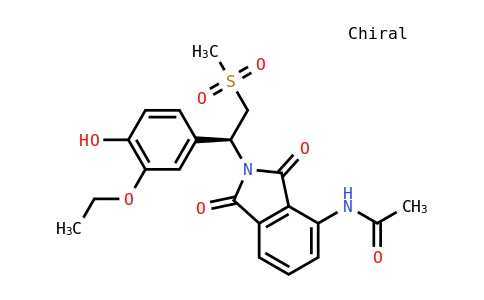 100284 | 1384441-38-6 | N-(2-(1-(3-ethoxy-4-hydroxyphenyl)-2-(methylsulfonyl)ethyl)-1,3- dioxoisoindolin-4-yl)acetamide