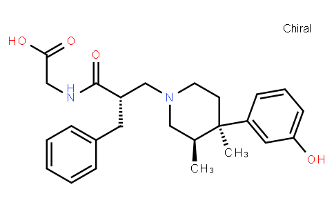 133804 | 156053-89-3 | 2-((S)-2-Benzyl-3-((3R,4R)-4-(3-hydroxyphenyl)-3,4-dimethylpiperidin-1-yl)propanamido)acetic acid