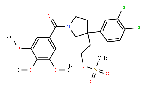 111180 | 167262-42-2 | 3-(3,4-DICHLOROPHENYL)-1-(3,4,5-TRIMETHOXYBENZOYL)-3-PYRROLIDINEETHANOL METHANSULFONATE