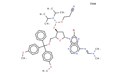 207906-54-5 | 8-BROMO-5'-O-(4,4'-DIMETHOXYTRITYL)-N6-DIMETHYLAMINOMETHYLENE-2'-DEOXYADENOSINE, 3'-[(2-CYANOETHYL)-(N,N-DIISOPROPYL)]PHOSPHORAMIDITE