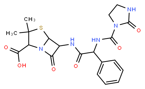133096 | 37091-66-0 | 3,3-DIMETHYL-7-OXO-6-(((((2-OXOIMIDAZOLIDIN-1-YL)CARBONYL)AMINO)PHENYLACETYL)AMINO)-4-THIA-1-AZABICYCLO(3.2.0)HEPTANE-2-CARBOXYLIC ACID