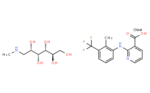 42461-84-7 | 2-[[2-Methyl-3-(trifluoromethyl)phenyl]amino]-3-pyridinecarboxylic acid meglumine salt