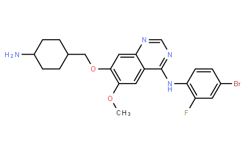 443913-73-3 | 7-((4-aminocyclohexyl)methoxy)-N-(4-bromo-2-fluorophenyl)-6-methoxyquinazolin-4-amine