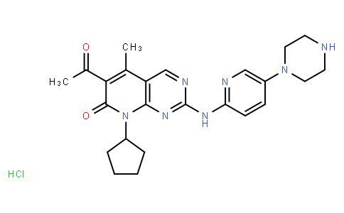 133931 | 827022-32-2 | 6-Acetyl-8-cyclopentyl-5-methyl-2-(5-(piperazin-1-yl)pyridin-2-ylamino)pyrido[2,3-d]pyrimidin-7(8H)-one hydrochloride