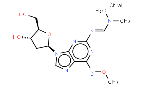 110276 | 869354-99-4 | 2-(DIMETHYLAMINOMETHYLIDENE)AMINO-6-METHOXYLAMINO-9-(BETA-D-2-DEOXYRIBOFURANOSYL)PURINE