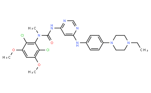 134017 | 872511-34-7 | 1-(2,6-DICHLORO-3,5-DIMETHOXYPHENYL)-3-(6-(4-(4-ETHYLPIPERAZIN-1-YL)PHENYLAMINO)PYRIMIDIN-4-YL)-1-METHYLUREA