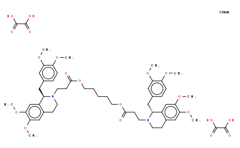 135826 | 96687-52-4 | (1R,1'R)-2,2'-(3,11-DIOXO-4,10-DIOXATRIDECAMETHYLENE)-BIS-(1,2,3,4-TETRAHYDRO-6,7-DIMETHOXY-1-VERATRYLISOQUINDLINE)-DIOXALATE