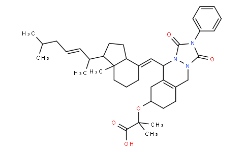 1314402-69-1 | 2-{5-[1-(1,5-Dimethyl-hex-2-enyl)-7a-methyl-octahydro-inden-4-ylidenemethyl]-1,3-dioxo-2-phenyl-2,3,5,6,7,8,9,10-octahydro-1H-[1,2,
4]triazolo[1,2-b]phthalazin-7-yloxy}-2-methyl-propionic acid