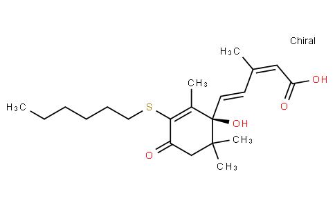 1609660-14-1 | (2Z,4E)-5-[(1S)-3-(Hexylthio)-1-hydroxy-2,6,6-trimethyl-4-oxo-2-cyclohexen-1-yl]-3-methyl-2,4-pentadienoic Acid