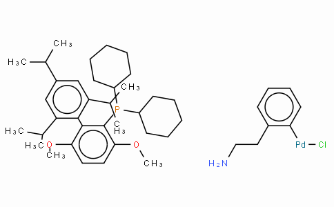 SC10486 | 1148148-01-9 | Chloro[2-(dicyclohexylphosphino)-3,6-dimethoxy-2'-4'-6'-tri-i-propyl-1,1'-biphenyl][2-(2-aminoethyl)phenyl]palladium(II)