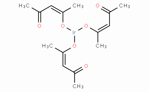 Iridium(III) acetylacetonate,  Ir(CH3COCHCOCH3)3