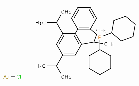 2-Dicyclohexylphosphino-2′,4′,6′-triisopropylbiphenyl gold(I) chloride