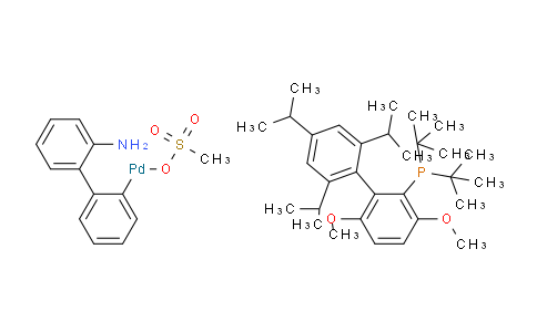 Methanesulfonato(2-DI-t-butylphosphino-3,6-dimethoxy-2'-4' -6'-tri-I-propyl-1,1'-bipheny)(2'-amino-1,1'-biphenyl-2-YL)palladium(II)
(tbubrettphos PD g3)