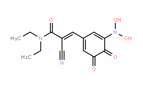 (E)-2-cyano-3-(5-(dihydroxyamino)-3,4-dioxocyclohexa-1,5-dienyl)-N,N-diethylacrylamide