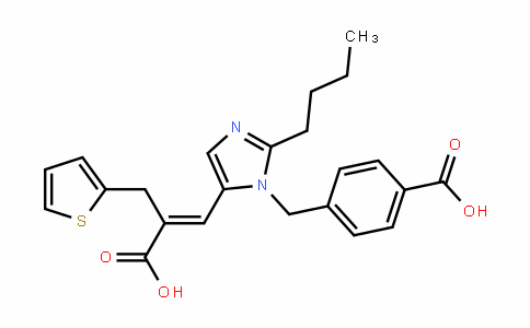 (E)-4-((2-butyl-5-(2-carboxy-3-(thiophen-2-yl)prop-1-enyl)-1H-imidazol-1-yl)methyl)benzoic acid