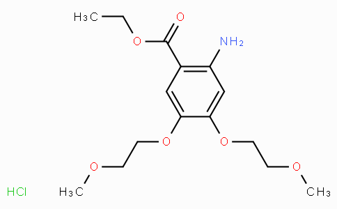 2-amino-4,5-bis(2-methoxyethoxy)benzoic acid ethyl ester hydrochloride