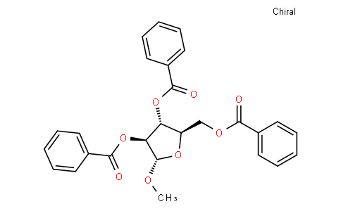 α-D-阿拉伯呋喃糖苷,​甲基,​2,3,5-苯三甲酸酯