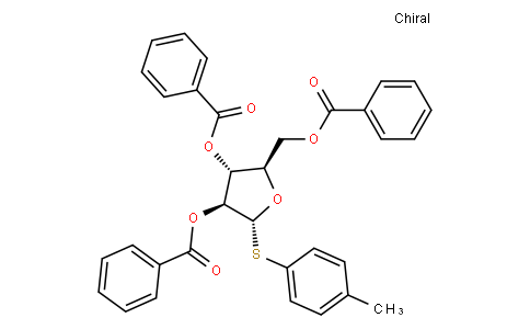 α-​D-​Arabinofuranoside, 4-​methylphenyl 1-​thio-​, 2,​3,​5-​tribenzoate