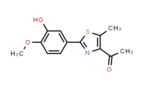 1-(2-(3-羟基-4-甲氧苯基)-5-甲基噻唑-4-基)乙酮