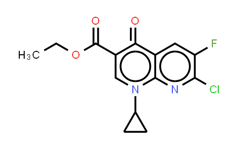 Ethyl 1-Cyclopropyl-7-chloro-6-fluoro-1,4-dihydro-4-oxo-1,8-naphthylridine carboxylate