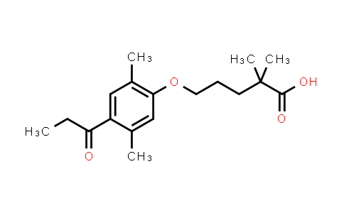 5-(2,5-dimethyl-4-propanoylphenoxy)-2,2-dimethylpentanoic acid
