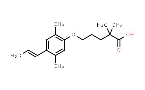 5-{2,5-dimethyl-4-[(1E)-prop-1-en-1-yl]phenoxy}-2,2-dimethylpentanoic acid