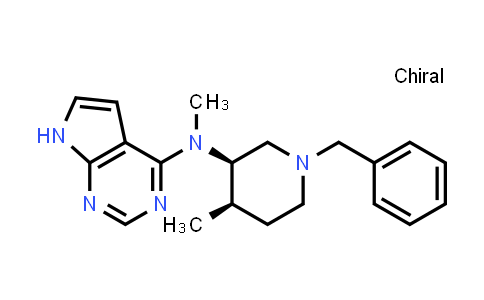 7H-Pyrrolo[2,3-d]pyrimidin-4-amine, N-methyl-N-[(3R,4R)-4-methyl-1-(phenylmethyl)-3-piperidinyl]-
