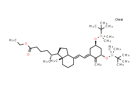 Ethyl (5R)-((1R,3aS,7aR,E)-4-((E)-2-((3S,5R)-3,5-bis((tert-butyldimethylsilyl)oxy)-2-methylenecyclohexylidene)ethylidene)-7a-methyloctahydro-1H-inden-1-yl)hexanoate