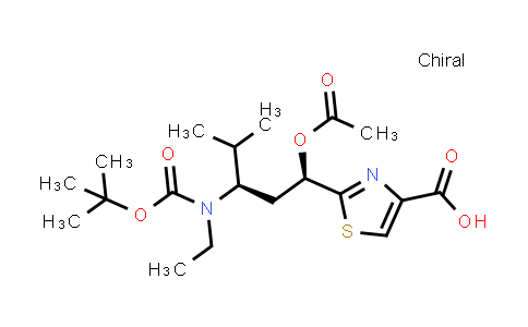 2-((1R,3R)-1-acetoxy-3-((tert-butoxycarbonyl)(ethyl)amino)-4-methylpentyl)thiazole-4-carboxylic acid