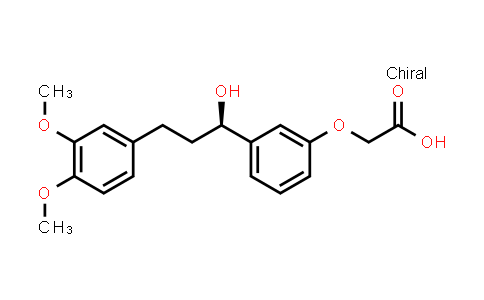 (R)-2-(3-(3-(3,4-dimethoxyphenyl)-1-hydroxypropyl)phenoxy)acetic acid