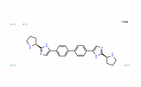 5,5’-[1,1’-Biphenyl]-4,4’-diylbis[2-(2S)-2-pyrrolidinyl-1H-imidazole] hydrochloride (1:4)