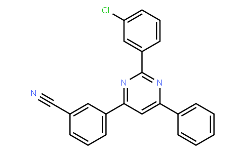3-(2-(3-chlorophenyl)-6-phenylpyrimidi
n-4-yl)benzonitrile