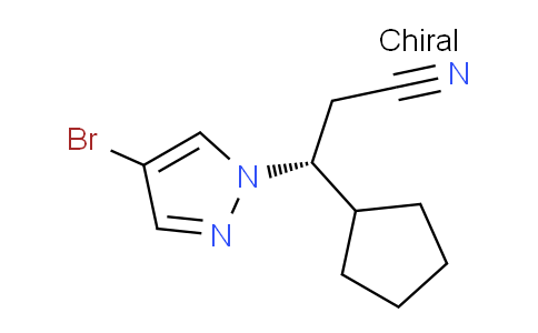 (3R)-3-(4-Bromopyrazol-1-yl)-3-cyclopentylpropanenitrile