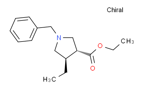 Ethyl 4-ethyl-1-(phenylmethyl)-trans-3-pyrrolidinecarboxylate