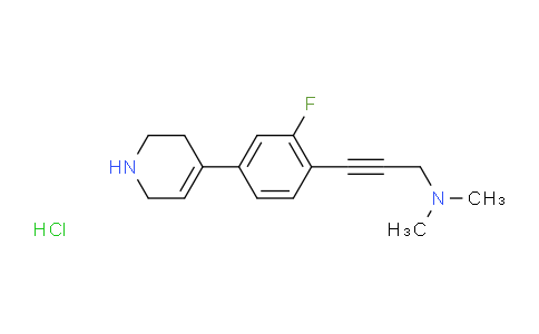 3-[2-fluoro-4-(1,2,3,6-tetrahydropyridin-4-yl)phenyl]-N,N-dimethylprop-2-yn-1-amine;hydrochloride