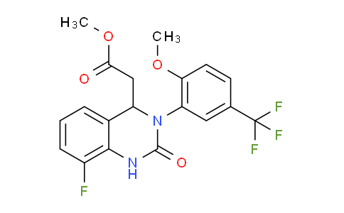 Methyl 2-(8-fluoro-3-(2-methoxy-5-(trifluoromethyl)phenyl)-2-oxo-1,2,3,4-tetrahydroquinazolin-4-yl)acetate