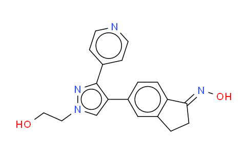2,3-二氢-5-[1-(2-羟基乙基)-3-(4-吡啶基)-1H-吡唑-4-基]-1H-茚-1-酮肟