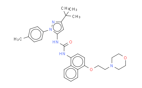 1-[2-(4-甲基苯基)-5-叔丁基吡唑-3-基]-3-[4-(2-吗啉-4-基乙氧基)萘-1-基]脲