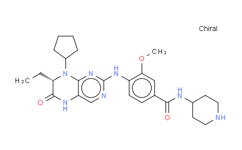 4-[[(7R)-8-环戊基-7-乙基-5,6,7,8-四氢-5-甲基-6-氧代-2-喋啶基]氨基]-3-甲氧基-N-(1-甲基-4-哌啶基)苯甲酰胺