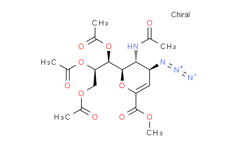 Methyl 7,8,9-tri-O-acetyl-N-acetyl-2-deoxy-2,3-didehydro-4a-azido-D-neuraminate (Zanamivir Intermediates)