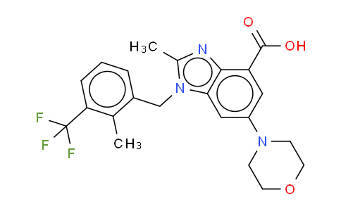 2-甲基-1-[[2-甲基-3-(三氟甲基)苯基]甲基]-6-(4-吗啉基)-1H-苯并咪唑-4-羧酸