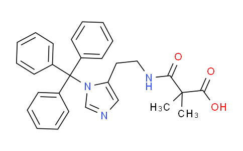 2,2-dimethyl-3-oxo-3-((2-(1-trityl-1H-imidazol-5-yl)ethyl)amino)propanoic acid