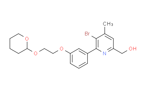 (5-bromo-4-methyl-6-(3-(2-((tetrahydro-2H-pyran-2-yl)oxy)ethoxy)phenyl)pyridin-2-yl)methanol
