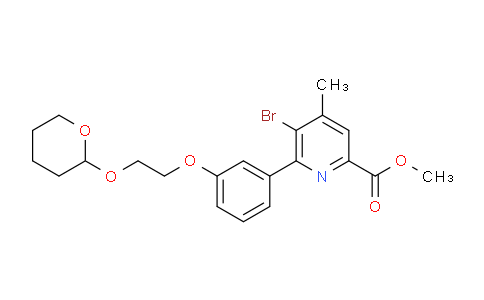methyl 5-bromo-4-methyl-6-(3-(2-((tetrahydro-2H-pyran-2-yl)oxy)ethoxy)phenyl)picolinate