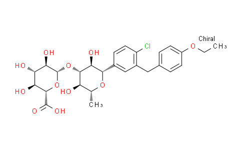 (2S,3S,4S,5R,6R)-6-(((2S,3S,4S,5R,6R)-2-(4-chloro-3-(4-ethoxybenzyl)phenyl)-3,5-dihydroxy-6-methyltetrahydro-2H-pyran-4-yl)oxy)-3,4,5-trihydroxytetrahydro-2H-pyran-2-carboxylic acid